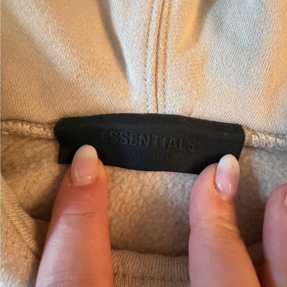 FEAR OF GOD ESSENTIALS KHAKI MENS SMALL HOODIE - Picture 4 of 11